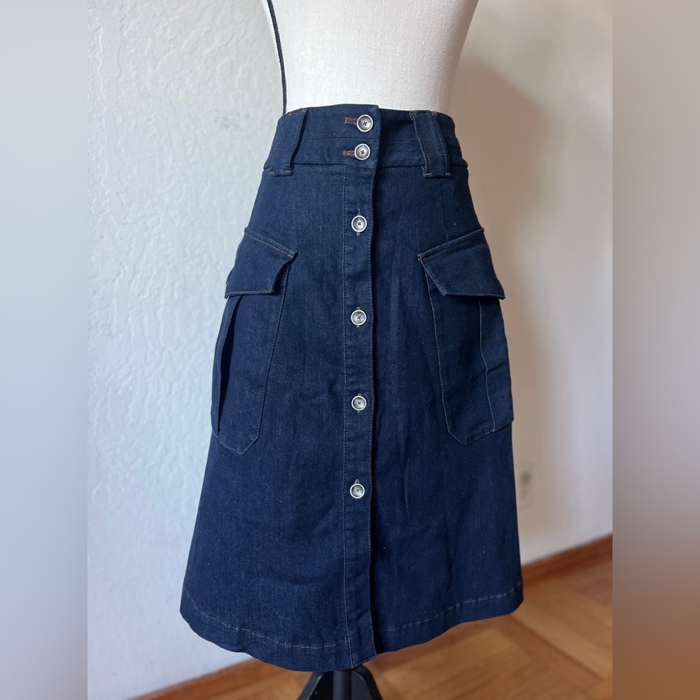 Massimo Dutti Dark Blue Denim skirt